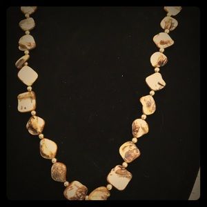 Abalone necklace and earring set